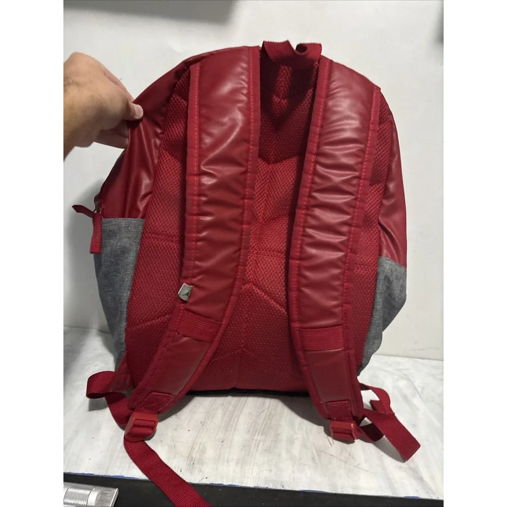Jordan Backpack Red Grey 17 Inch Mens Jumpman School Sports Bag